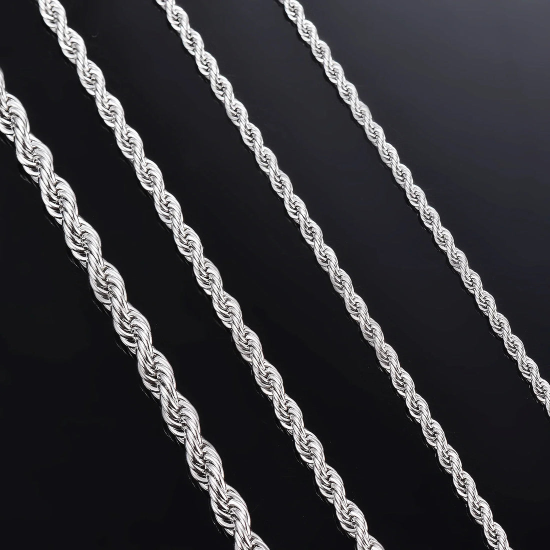 Lucentelli Sterling Rope Chain