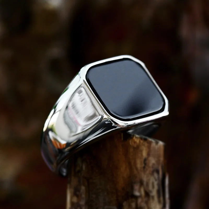 Lucentelli Onyx vierkante ring